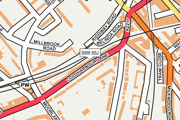 SW9 8SJ map - OS OpenMap – Local (Ordnance Survey)