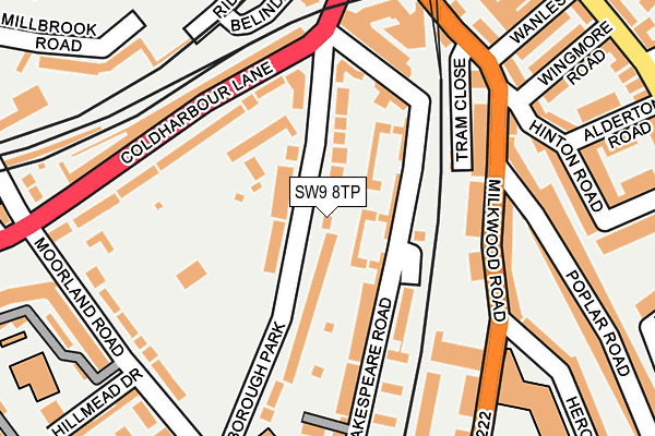 SW9 8TP map - OS OpenMap – Local (Ordnance Survey)