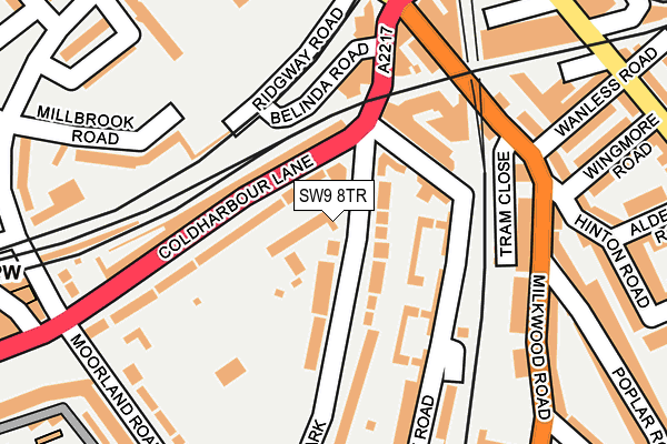 SW9 8TR map - OS OpenMap – Local (Ordnance Survey)