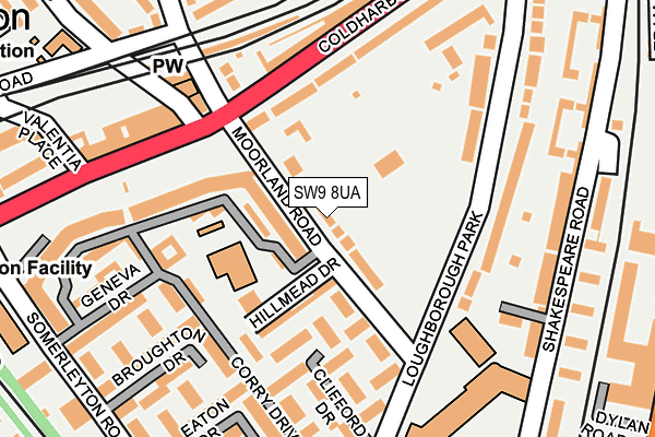 SW9 8UA map - OS OpenMap – Local (Ordnance Survey)