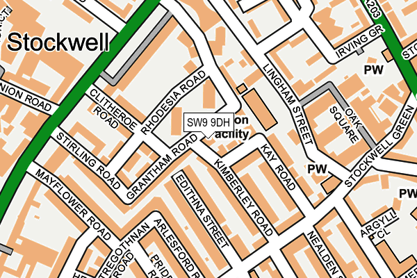 SW9 9DH map - OS OpenMap – Local (Ordnance Survey)