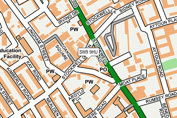 SW9 9HU map - OS OpenMap – Local (Ordnance Survey)
