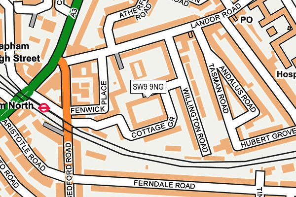 SW9 9NG map - OS OpenMap – Local (Ordnance Survey)