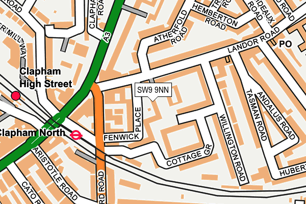 SW9 9NN map - OS OpenMap – Local (Ordnance Survey)