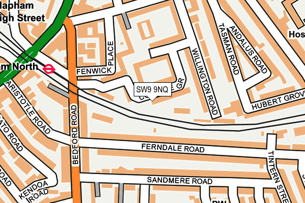 SW9 9NQ map - OS OpenMap – Local (Ordnance Survey)