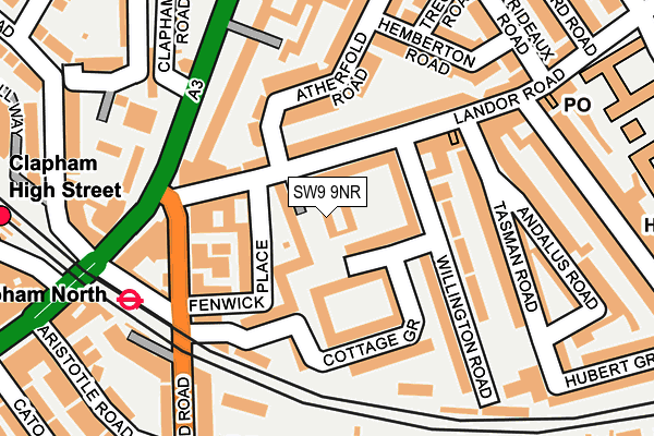 SW9 9NR map - OS OpenMap – Local (Ordnance Survey)