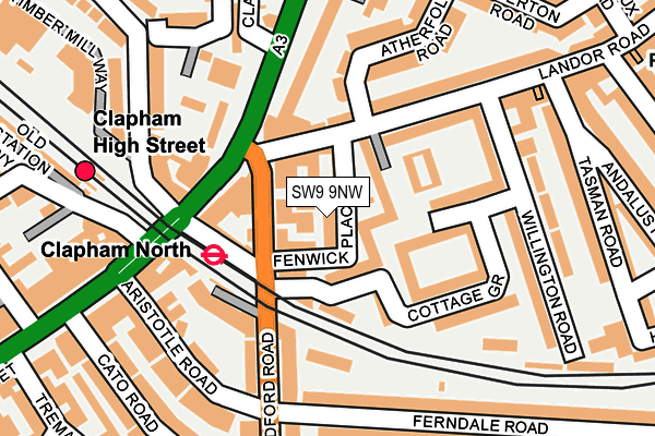 SW9 9NW map - OS OpenMap – Local (Ordnance Survey)