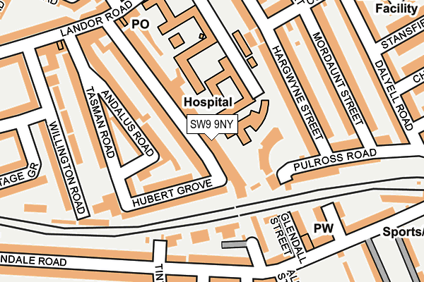 SW9 9NY map - OS OpenMap – Local (Ordnance Survey)