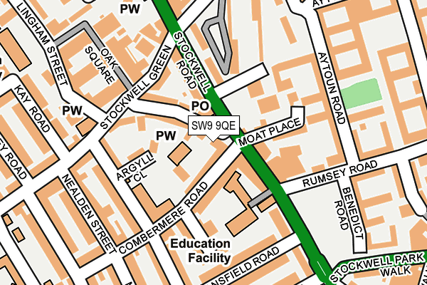 SW9 9QE map - OS OpenMap – Local (Ordnance Survey)