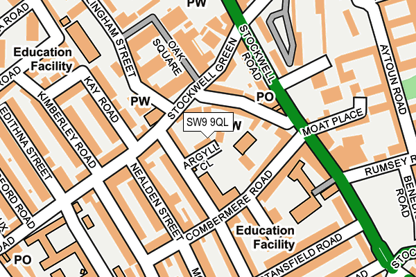 SW9 9QL map - OS OpenMap – Local (Ordnance Survey)