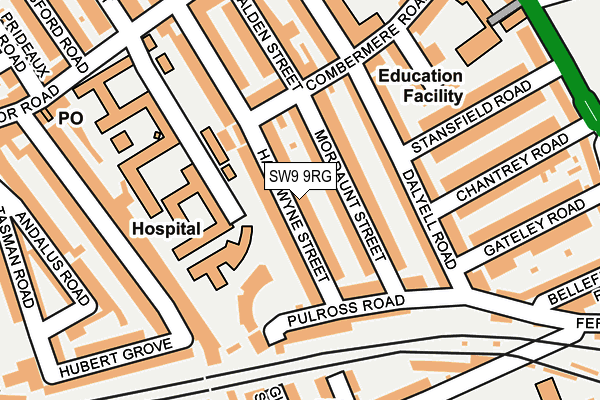 SW9 9RG map - OS OpenMap – Local (Ordnance Survey)