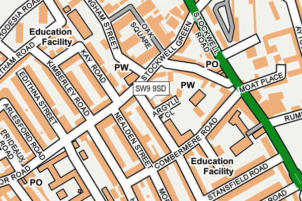 SW9 9SD map - OS OpenMap – Local (Ordnance Survey)