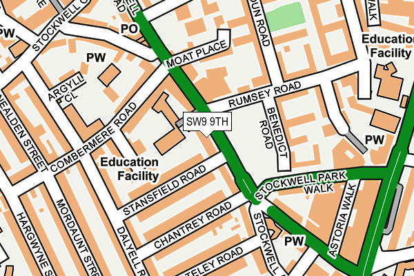 SW9 9TH map - OS OpenMap – Local (Ordnance Survey)