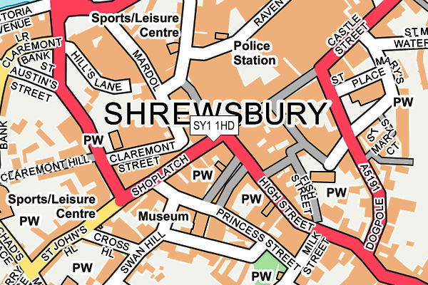 SY1 1HD map - OS OpenMap – Local (Ordnance Survey)