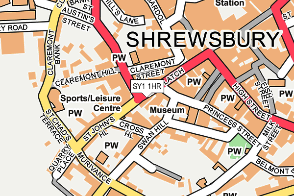 SY1 1HR map - OS OpenMap – Local (Ordnance Survey)