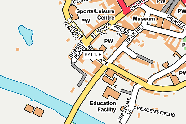 SY1 1JF map - OS OpenMap – Local (Ordnance Survey)