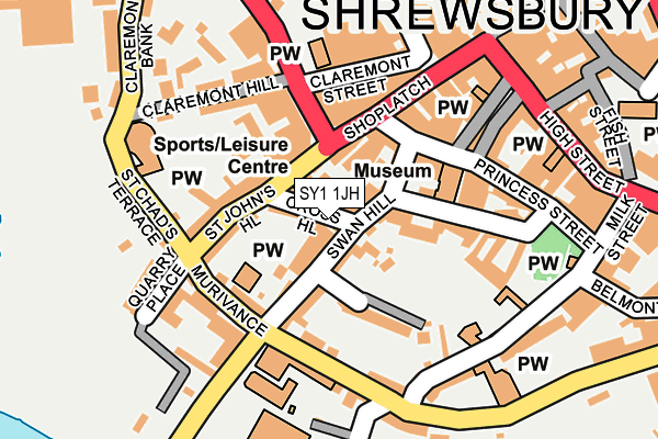 SY1 1JH map - OS OpenMap – Local (Ordnance Survey)