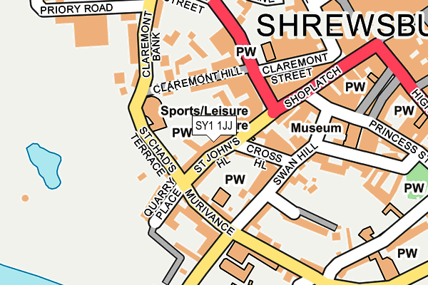 SY1 1JJ map - OS OpenMap – Local (Ordnance Survey)