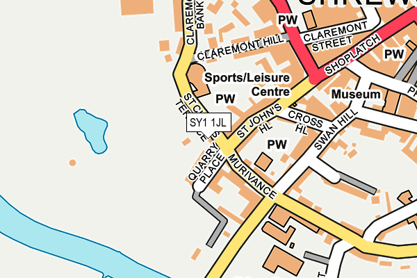 SY1 1JL map - OS OpenMap – Local (Ordnance Survey)
