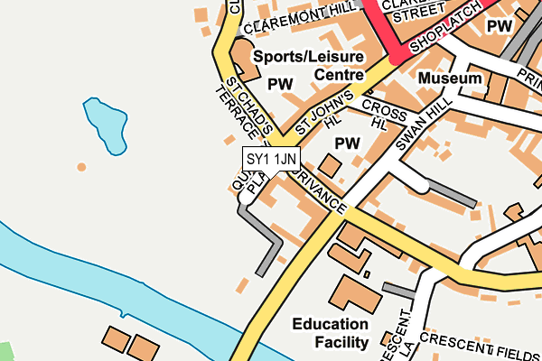 SY1 1JN map - OS OpenMap – Local (Ordnance Survey)