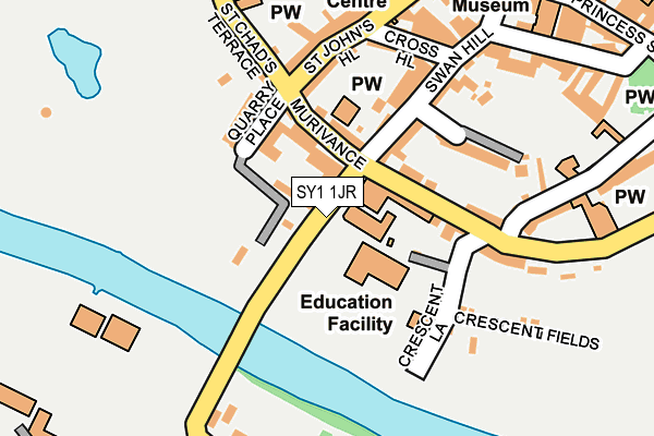 SY1 1JR map - OS OpenMap – Local (Ordnance Survey)