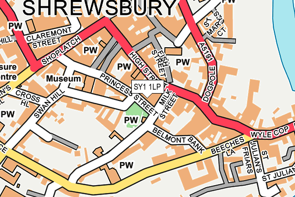 SY1 1LP map - OS OpenMap – Local (Ordnance Survey)