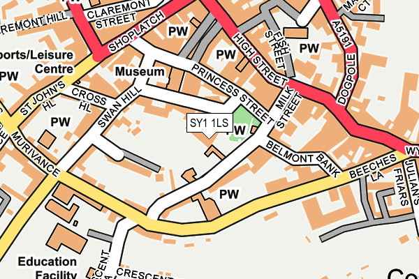 SY1 1LS map - OS OpenMap – Local (Ordnance Survey)
