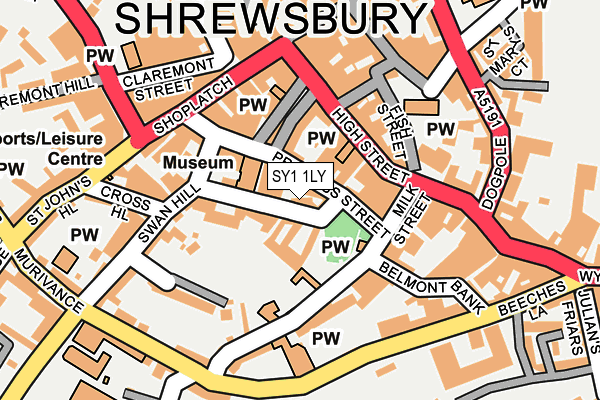 SY1 1LY map - OS OpenMap – Local (Ordnance Survey)