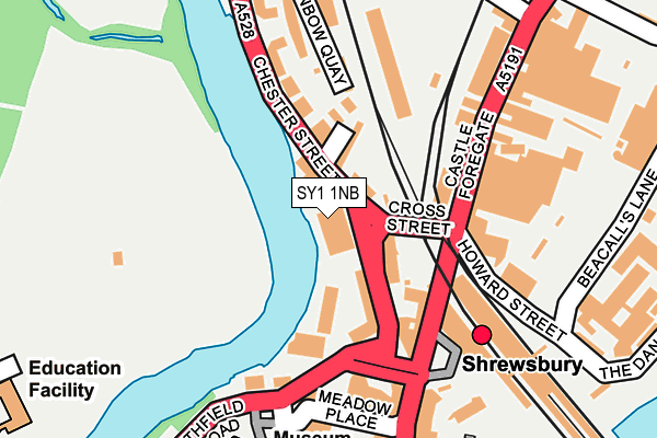 SY1 1NB map - OS OpenMap – Local (Ordnance Survey)