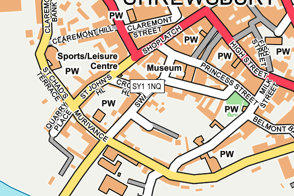 SY1 1NQ map - OS OpenMap – Local (Ordnance Survey)