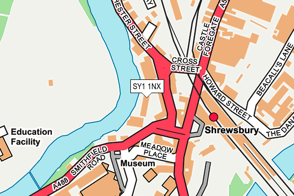 SY1 1NX map - OS OpenMap – Local (Ordnance Survey)