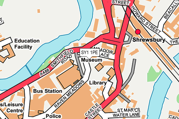 SY1 1PE map - OS OpenMap – Local (Ordnance Survey)
