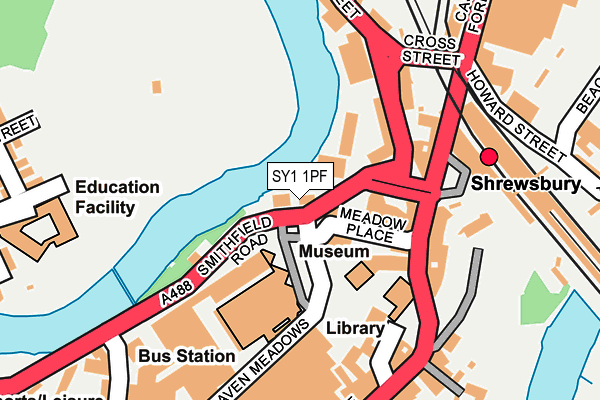 SY1 1PF map - OS OpenMap – Local (Ordnance Survey)