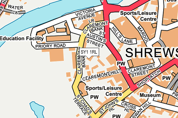SY1 1RL map - OS OpenMap – Local (Ordnance Survey)