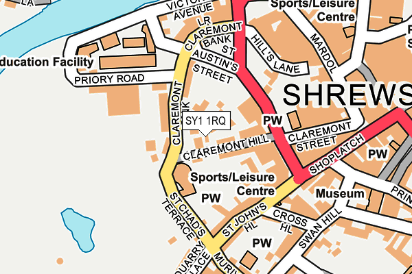 SY1 1RQ map - OS OpenMap – Local (Ordnance Survey)