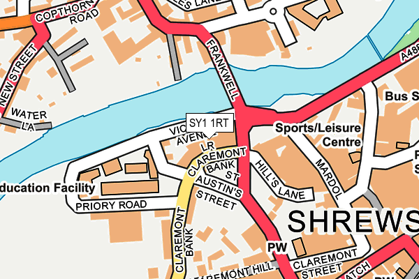 SY1 1RT map - OS OpenMap – Local (Ordnance Survey)