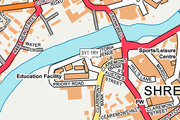SY1 1RY map - OS OpenMap – Local (Ordnance Survey)