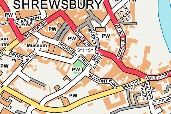 SY1 1SY map - OS OpenMap – Local (Ordnance Survey)