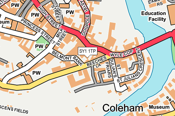 SY1 1TP map - OS OpenMap – Local (Ordnance Survey)