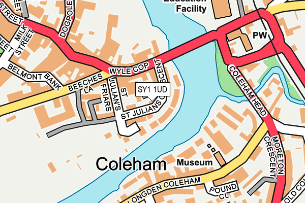 SY1 1UD map - OS OpenMap – Local (Ordnance Survey)