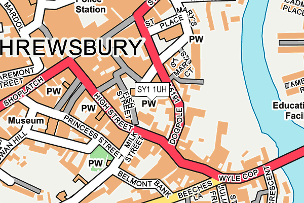 SY1 1UH map - OS OpenMap – Local (Ordnance Survey)