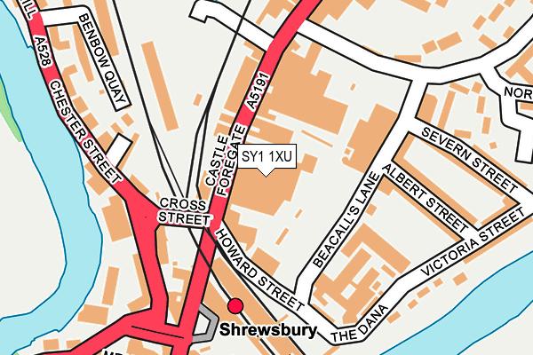 SY1 1XU map - OS OpenMap – Local (Ordnance Survey)