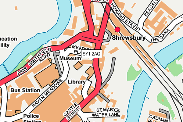 SY1 2AQ map - OS OpenMap – Local (Ordnance Survey)