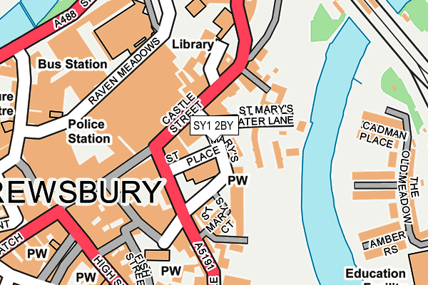 SY1 2BY map - OS OpenMap – Local (Ordnance Survey)