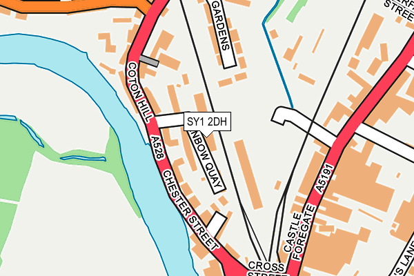 SY1 2DH map - OS OpenMap – Local (Ordnance Survey)