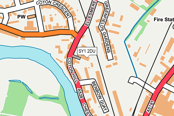 SY1 2DU map - OS OpenMap – Local (Ordnance Survey)
