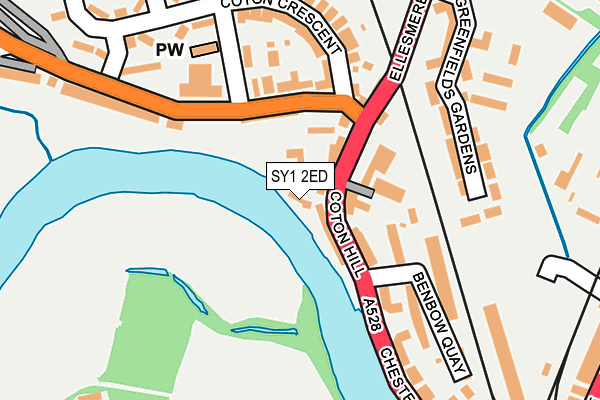 SY1 2ED map - OS OpenMap – Local (Ordnance Survey)