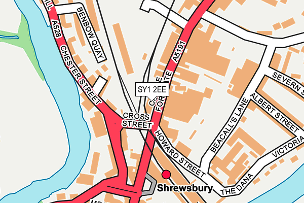 SY1 2EE map - OS OpenMap – Local (Ordnance Survey)