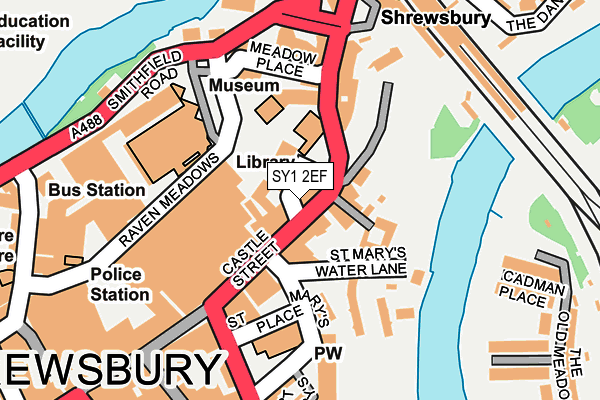 SY1 2EF map - OS OpenMap – Local (Ordnance Survey)