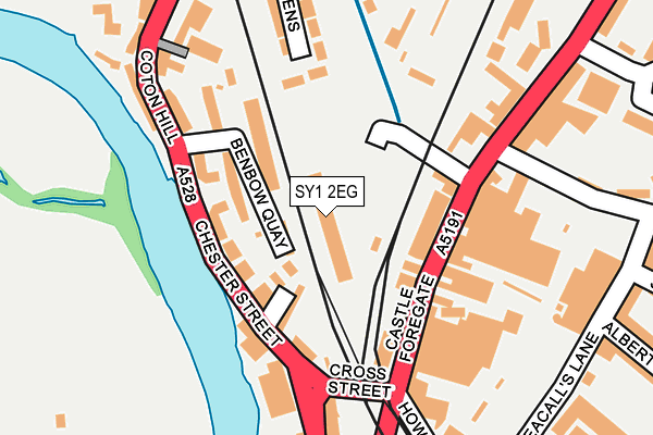 SY1 2EG map - OS OpenMap – Local (Ordnance Survey)